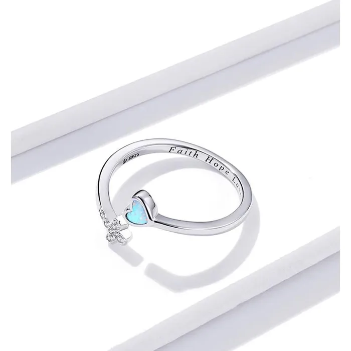 Lords Guidance Rings Christian Ring br Faith Hope Love Silver