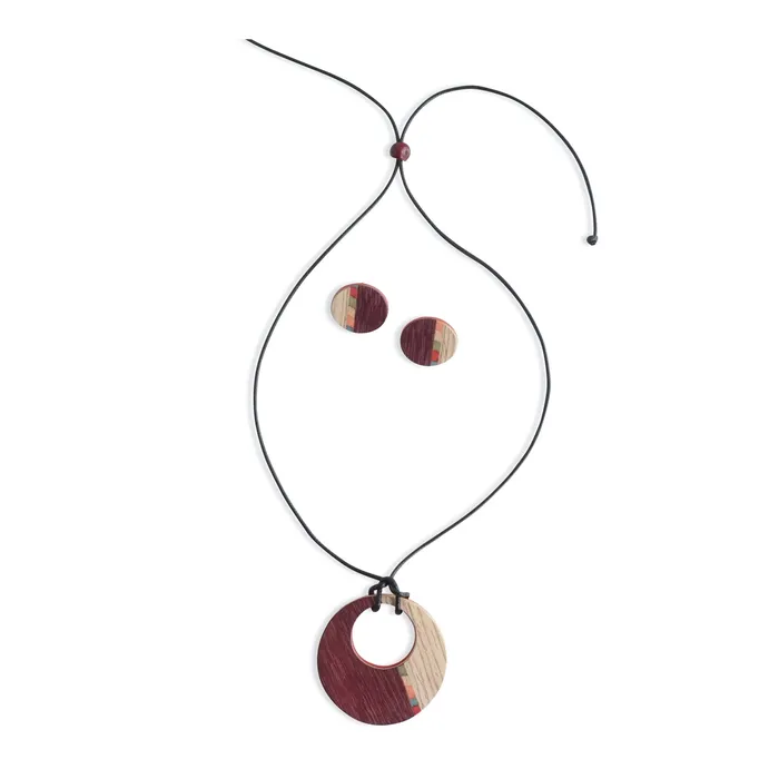 Macco Necklaces Upcycled Wood Necklace Set
