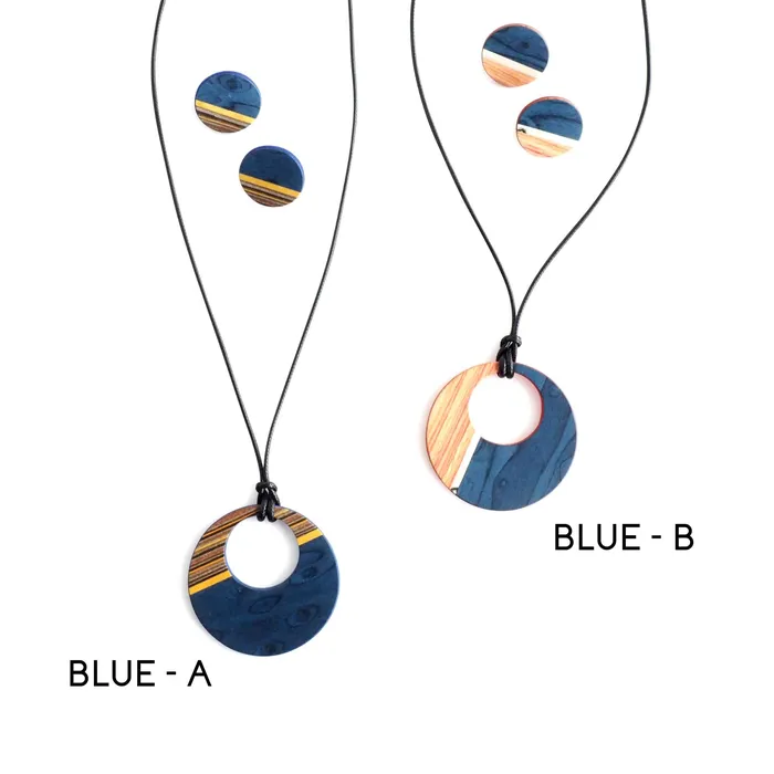 Macco Necklaces Upcycled Wood Necklace Set