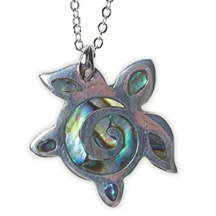 Mauna Kai Pewter Paua Honu Necklace MADDENCORP Necklaces