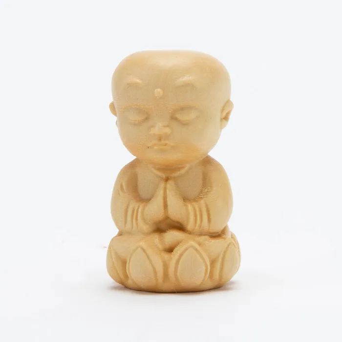 Miniature Wooden Bodhisattva Statue Eastern Elm Earrings