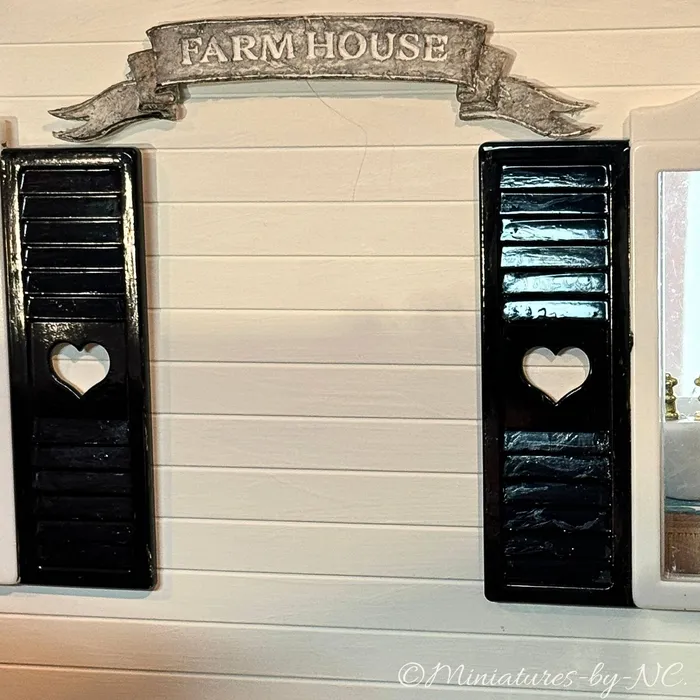 Miniatures by NC Dollhouse Farmhouse Plaque 112 Scale Customizable Earrings