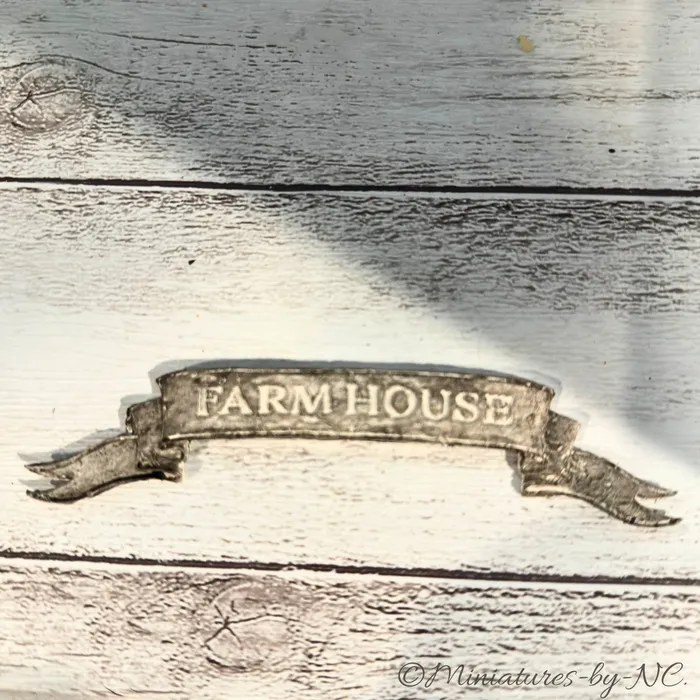 Miniatures by NC Dollhouse Farmhouse Plaque 112 Scale Customizable Earrings