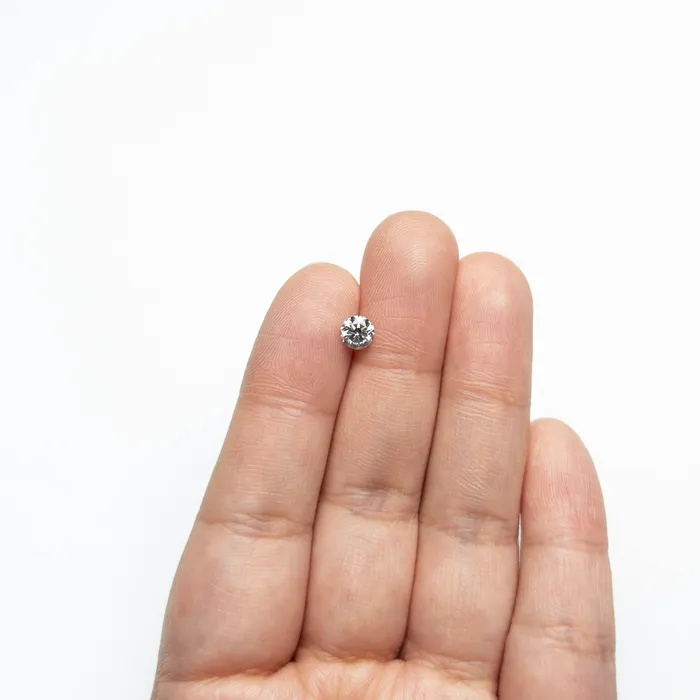 Misfit Diamonds Rings Fancy Grey Brilliant Diamond 060ct Round