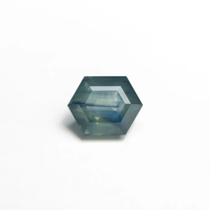 Misfit Gems Rings Teal Step Cut Sapphire 132ct Hexagon