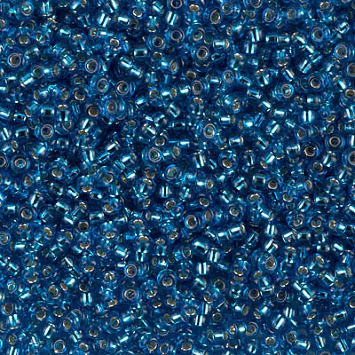 Miyuki Seed Beads 110 Silver Lined Capri Blue 0025NEW Peppy Beads Rings