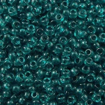 Miyuki Seed Beads 80 Transparent Teal 2405 Peppy Beads Earrings