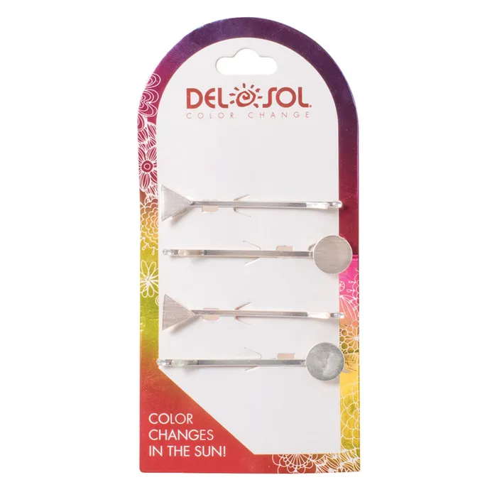 Necklaces DELSOL Del Sol Triangles and Circles ColorChanging Hair Pins