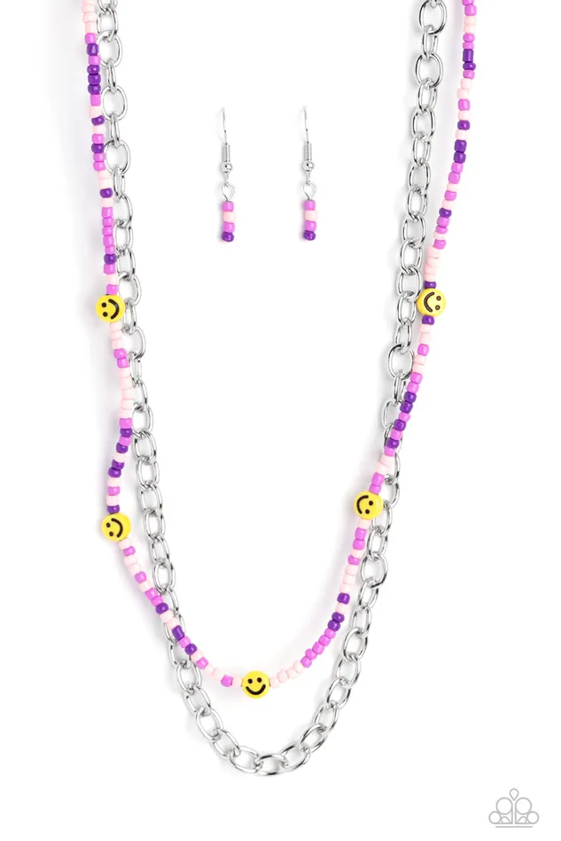 Necklaces Happy Looks Good on You Purple Paparazzi Accessories