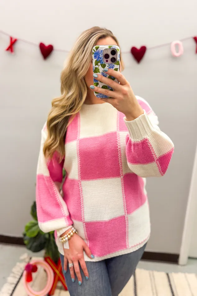 Necklaces Haptics Be Mine Checkered Sweater