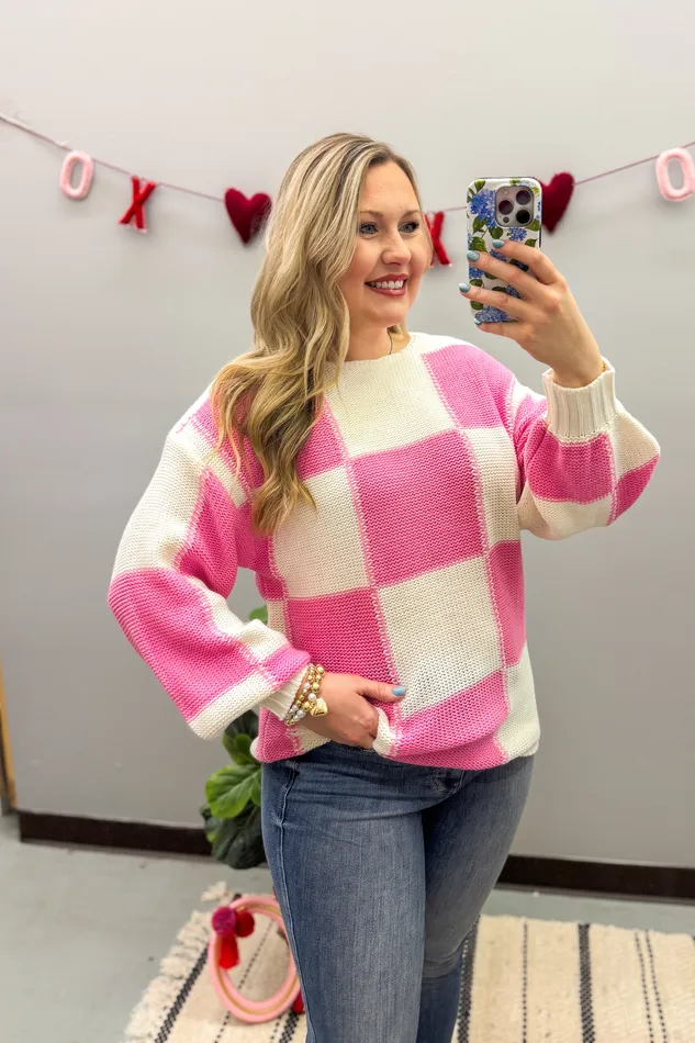 Necklaces Haptics Be Mine Checkered Sweater