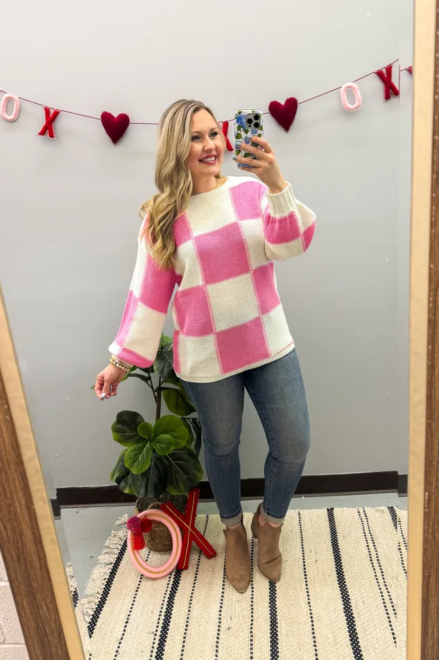 Necklaces Haptics Be Mine Checkered Sweater