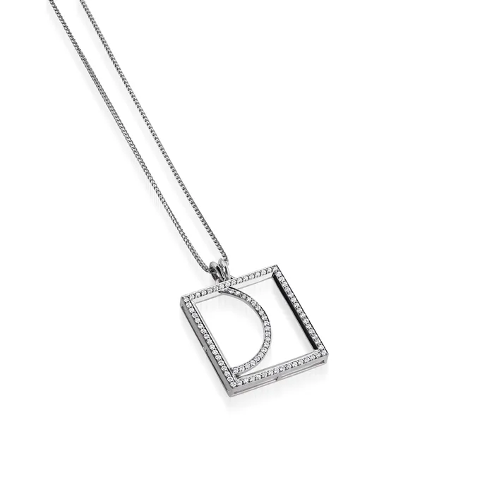 Necklaces John Atencio Essence Iconic Square Diamond Pendant