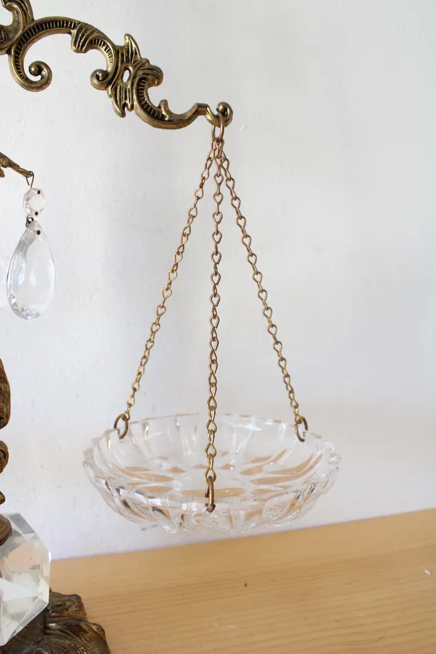 Necklaces Jubilee Thrift Brass Crystal Decorative Scales Of Justice