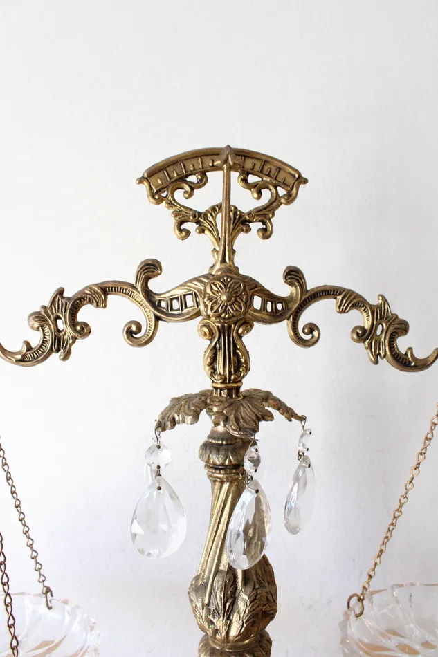 Necklaces Jubilee Thrift Brass Crystal Decorative Scales Of Justice