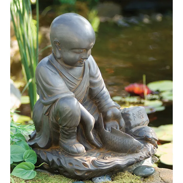 Necklaces May All Beings Be Free Garden Monk Statue Large Wesco