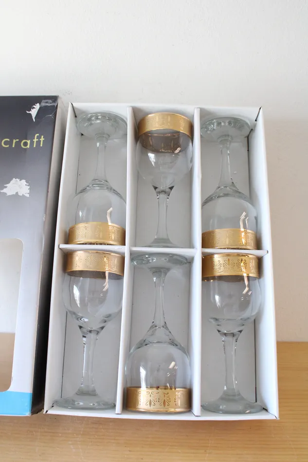 Necklaces Noble Noble Art Craft Turkish Gold Engraved 8oz Goblet Set Of 6