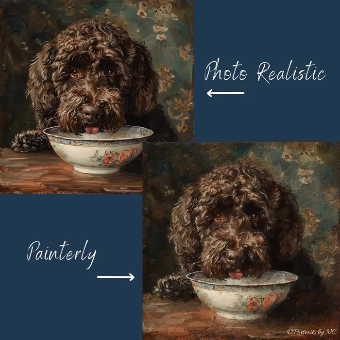 Necklaces Portraits by NC Brown Doodle Dog Portrait Custom Pet Portraits from Photo