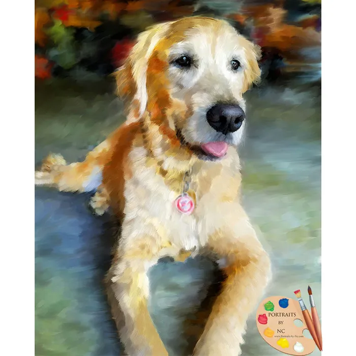 Necklaces Portraits by NC Labrador Portrait Custom Painted Pet Portrait