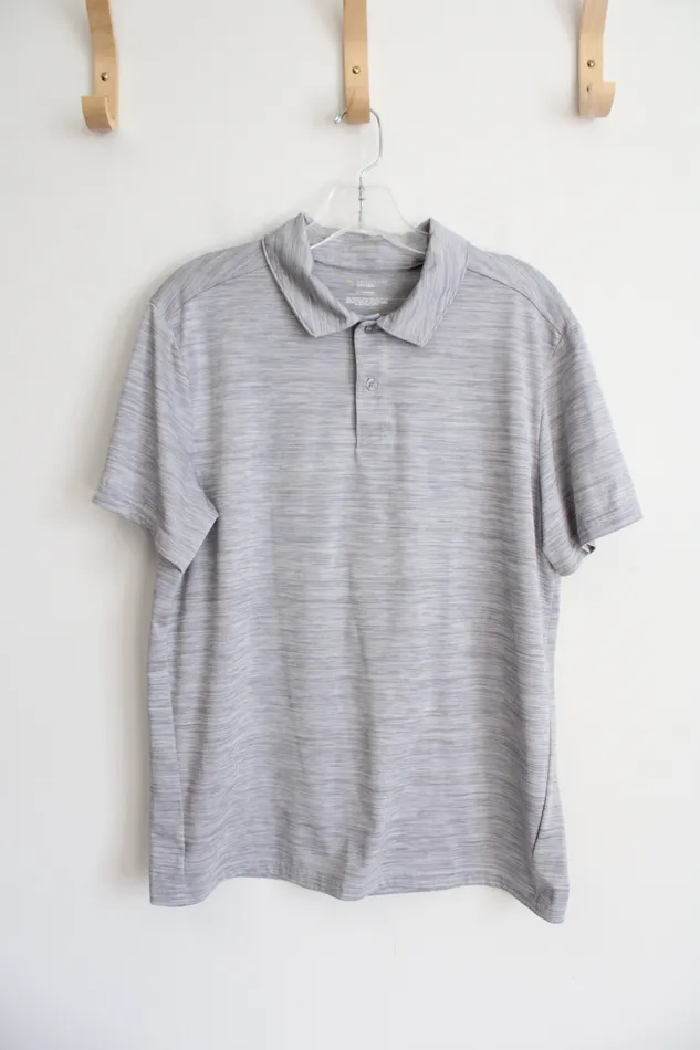 Necklaces Tek Gear Tek Gear Light Gray Athletic Polo Shirt M