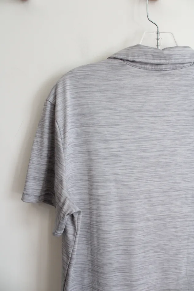 Necklaces Tek Gear Tek Gear Light Gray Athletic Polo Shirt M