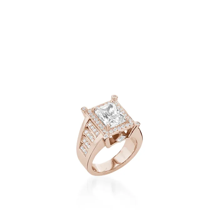 Nefertiti Elite Yellow Gold Diamond Ring John Atencio Rings