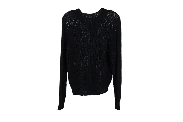 NEW Jun Ivy Black Knit Sweater M Francescas Rings