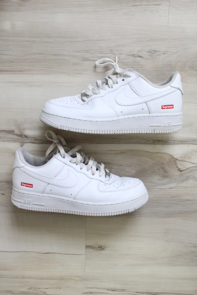 Nike Rings Nike Air Force 1 Low x Supreme White Sneakers Mens 75