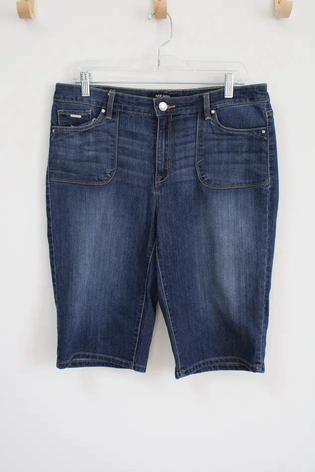 Nine West Earrings Nine West Hallie Bermuda Denim Shorts 12