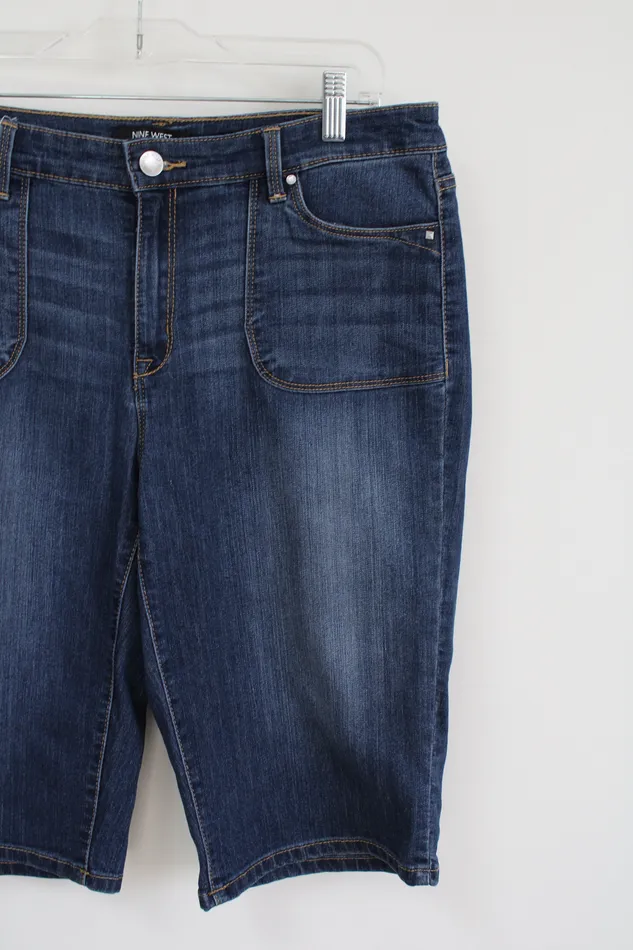 Nine West Earrings Nine West Hallie Bermuda Denim Shorts 12