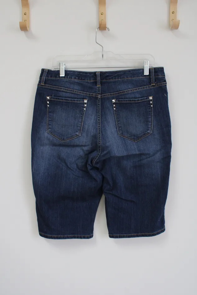 Nine West Earrings Nine West Hallie Bermuda Denim Shorts 12