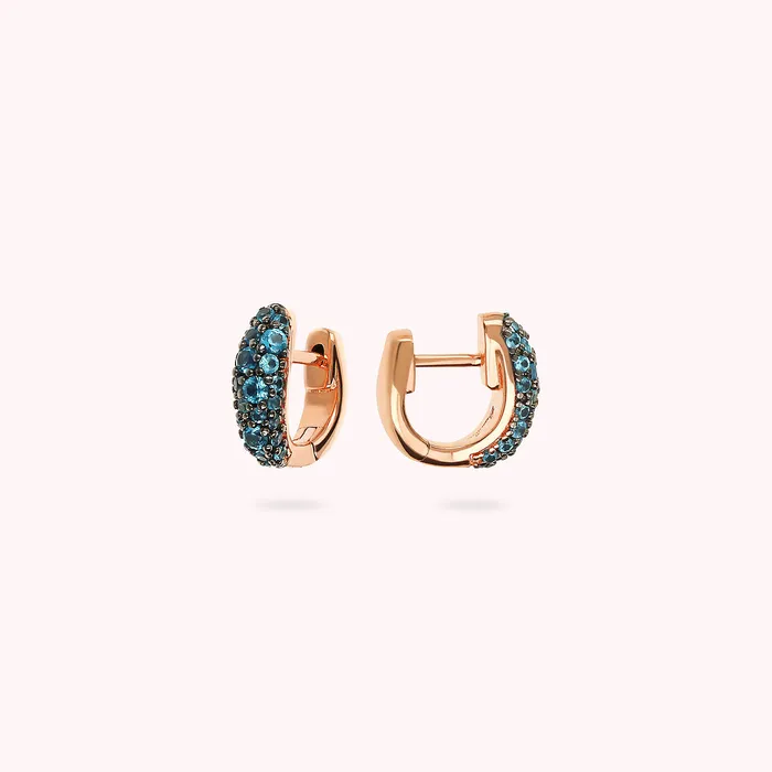 Orecchini a Cerchio Graduati con Pav di Cubic Zirconia Bronzallure Rings