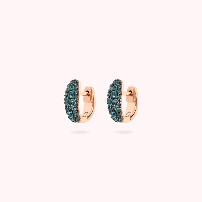 Orecchini a Cerchio Graduati con Pav di Cubic Zirconia Bronzallure Rings