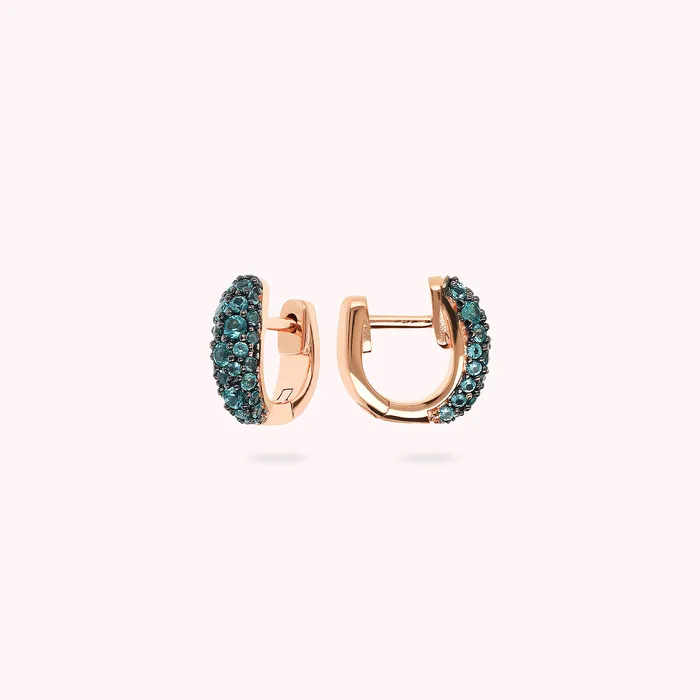 Orecchini a Cerchio Graduati con Pav di Cubic Zirconia Bronzallure Rings