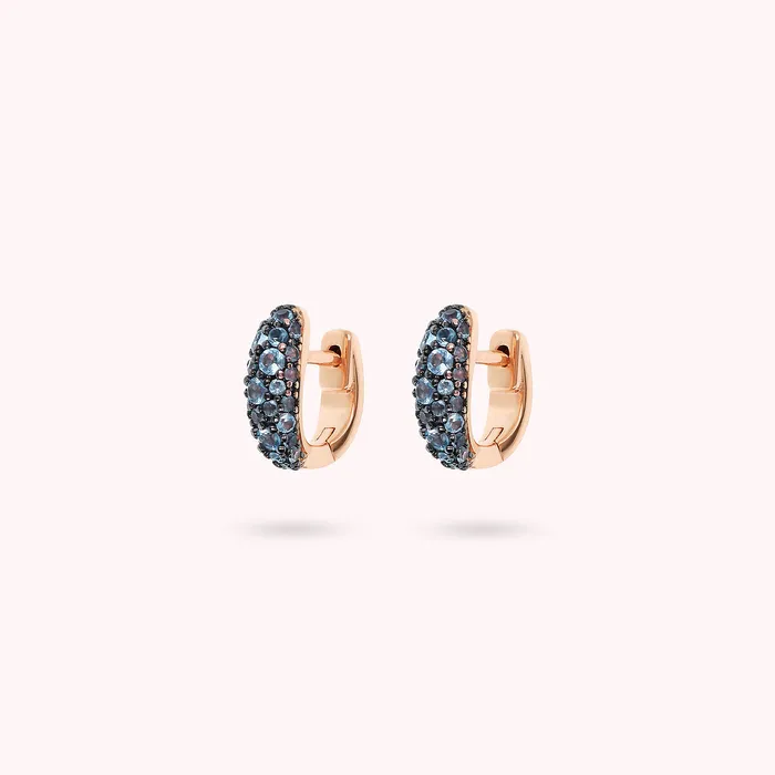 Orecchini a Cerchio Graduati con Pav di Cubic Zirconia Bronzallure Rings