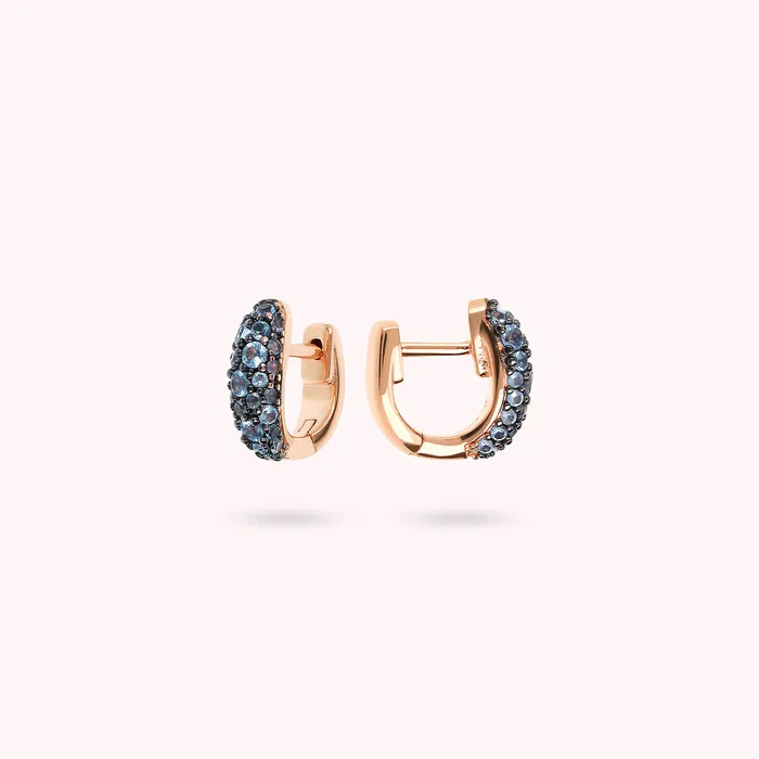 Orecchini a Cerchio Graduati con Pav di Cubic Zirconia Bronzallure Rings