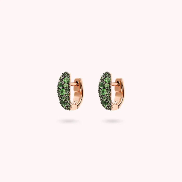 Orecchini a Cerchio Graduati con Pav di Cubic Zirconia Bronzallure Rings