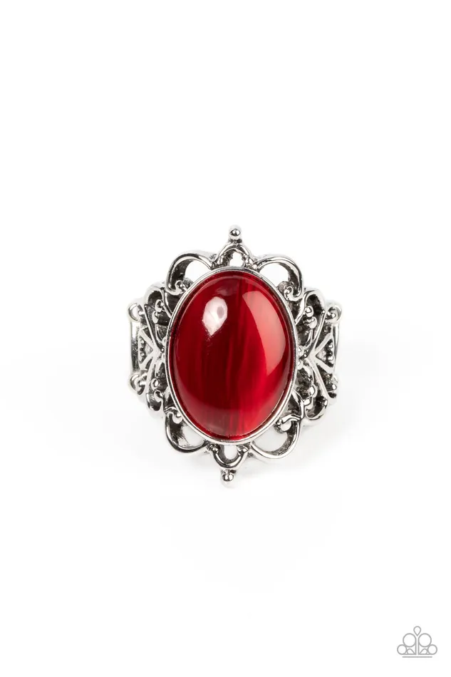 Paparazzi Accessories Earrings Radiantly Reminiscent Red