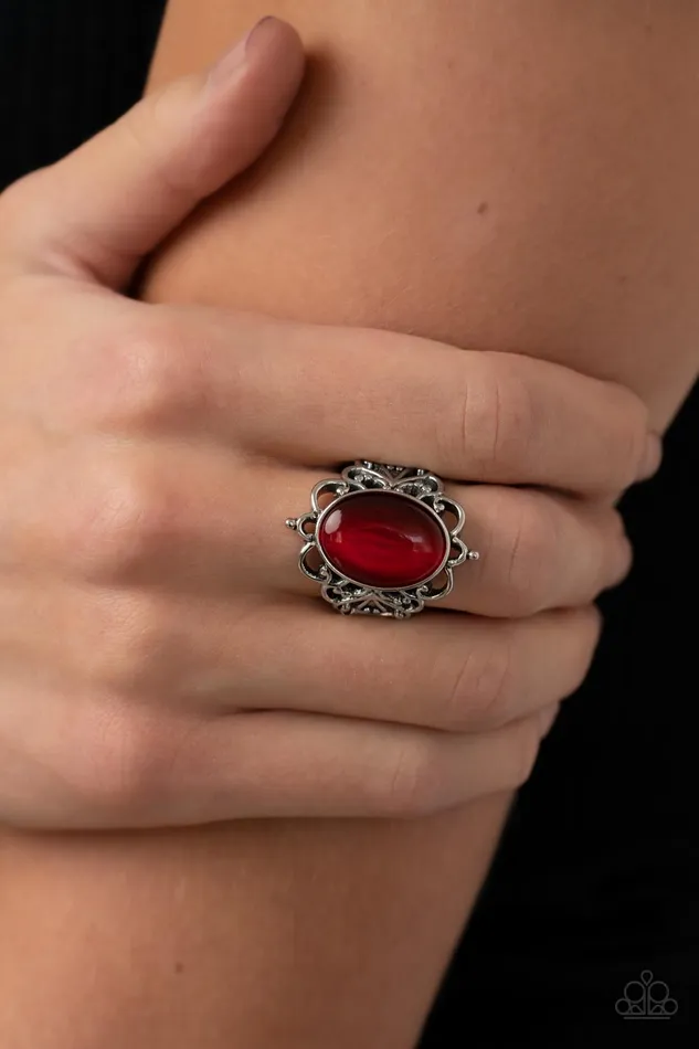 Paparazzi Accessories Earrings Radiantly Reminiscent Red