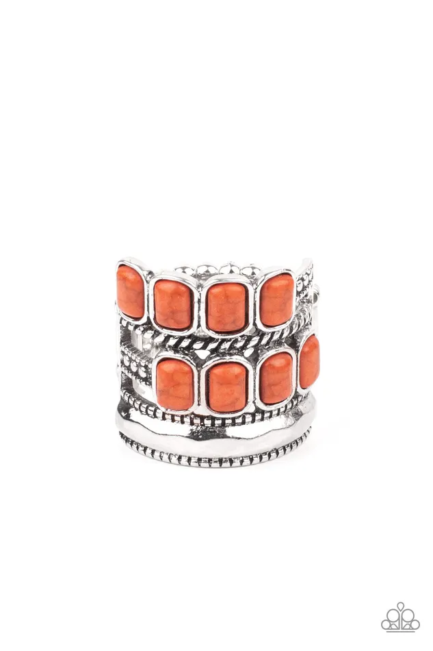 Paparazzi Accessories Mojave Monument Orange Earrings