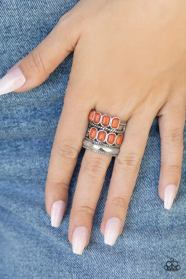 Paparazzi Accessories Mojave Monument Orange Earrings