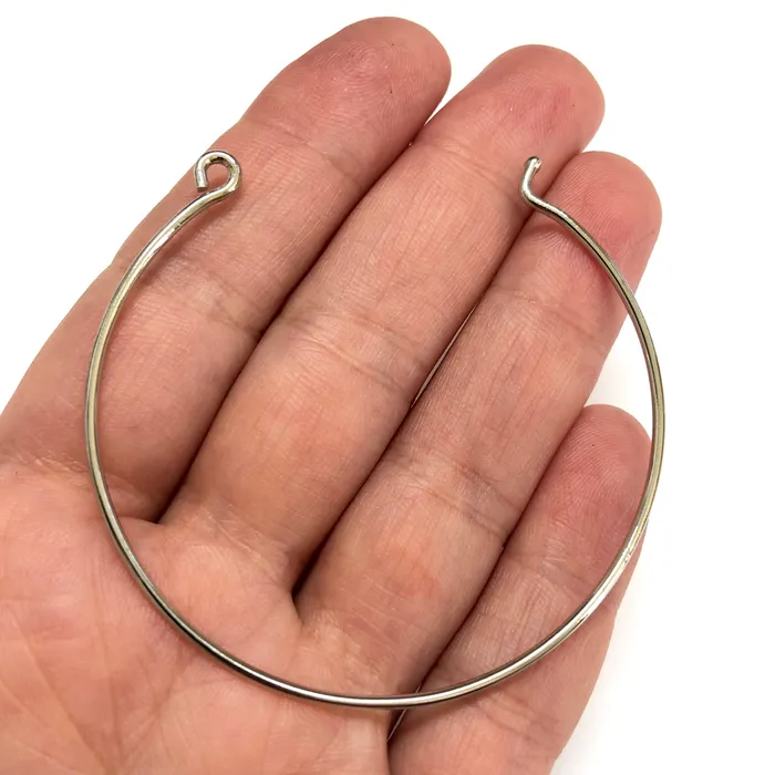 Peppy Beads Bracelets Rhodium Plated Bangle Rhodium Bracelet Blank