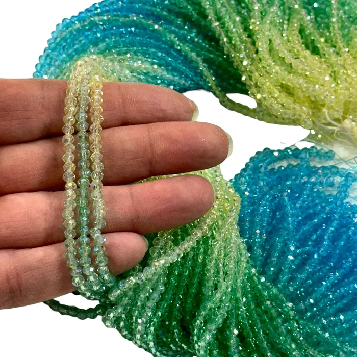 Peppy Beads Earrings 2mm Crystal rondelle beads strand 170 pcs PBC2C125