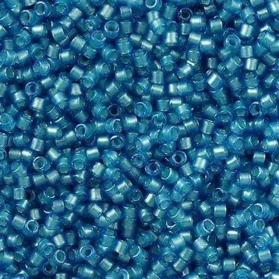Peppy Beads Earrings DB1709 Mint Pearl Lined Azure Miyuki Delica 110