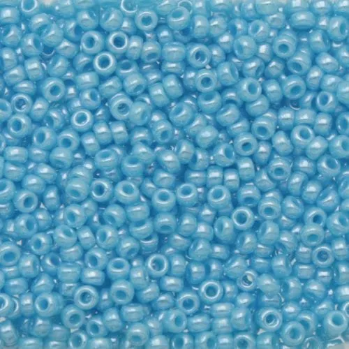 Peppy Beads Miyuki Seed Beads 110 Opaque LtBlue Lustered 0433NEW Rings