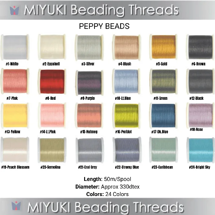 Peppy Beads Necklaces Miyuki Beading Thread50 Meter SpoolColor 7 Pink