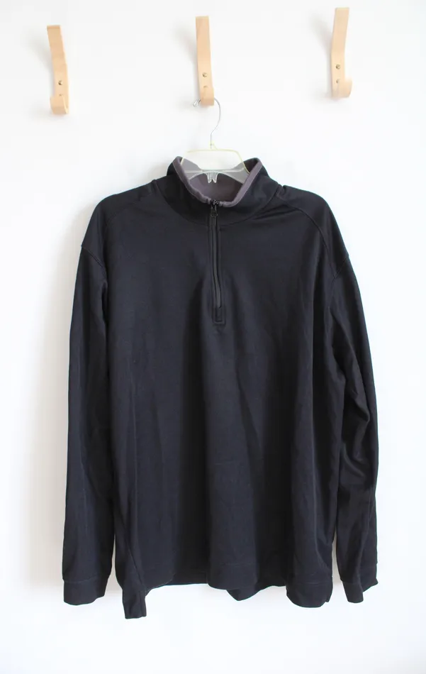 Port Authority Port Authority Black Quarter Zip Sweatshirt 2XL Rings