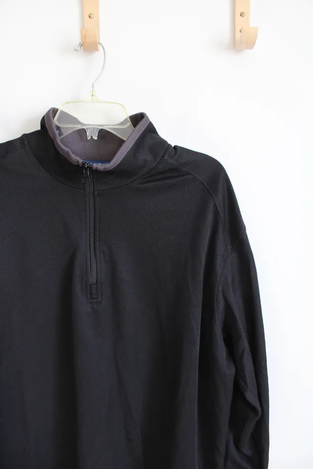 Port Authority Port Authority Black Quarter Zip Sweatshirt 2XL Rings