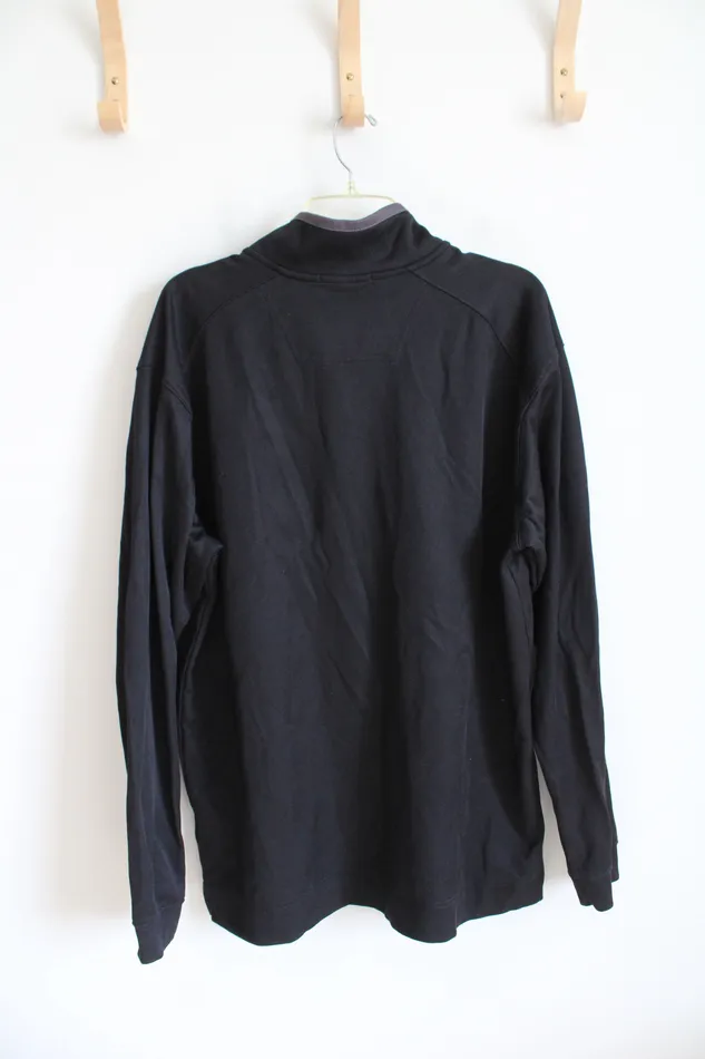 Port Authority Port Authority Black Quarter Zip Sweatshirt 2XL Rings