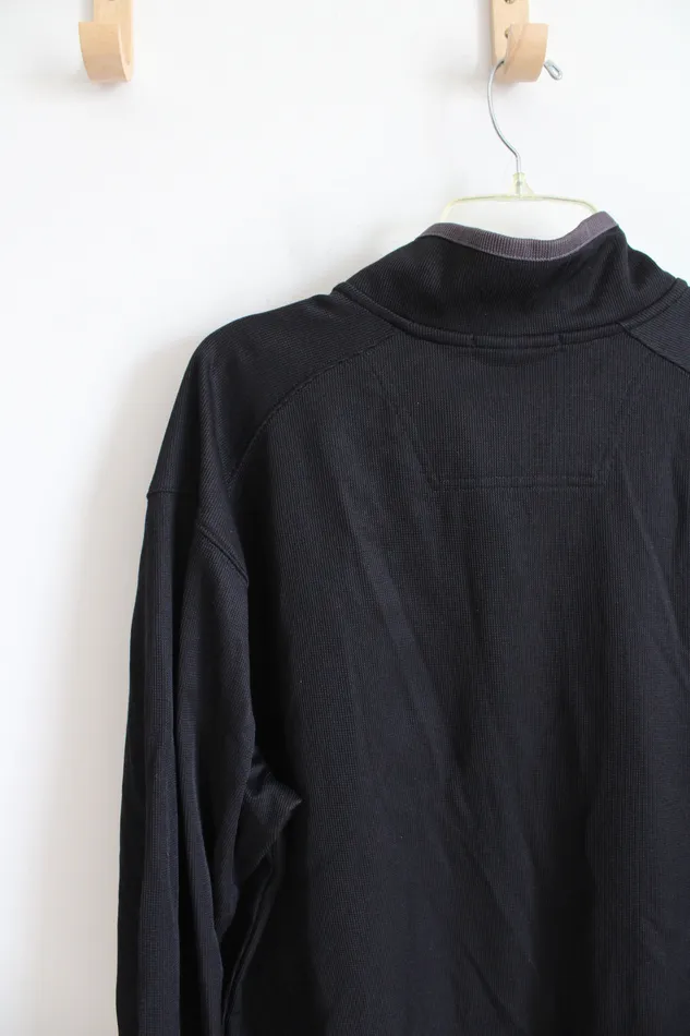 Port Authority Port Authority Black Quarter Zip Sweatshirt 2XL Rings